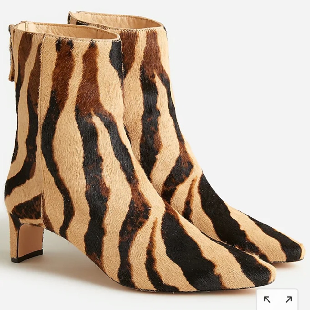 NWT J.Crew Stevie ankle boots in calf hair Size 6.5 Style BJ868